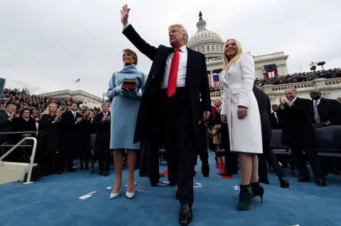 Getty Images Trump at the inauguration