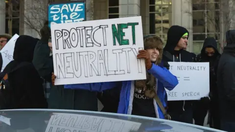 Getty Images Net neutrality campaigners