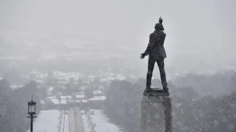 Getty Images Statue outside Northern Irish parliament