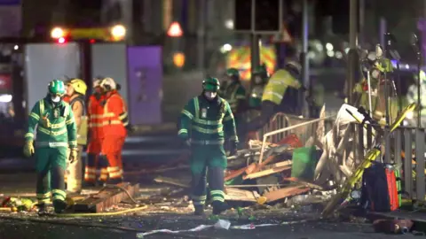 PA / Aaron Chown Scene after Leicester explosion