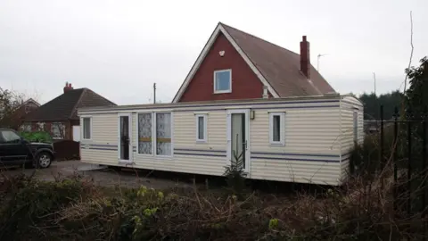 A static caravan in Fishlake