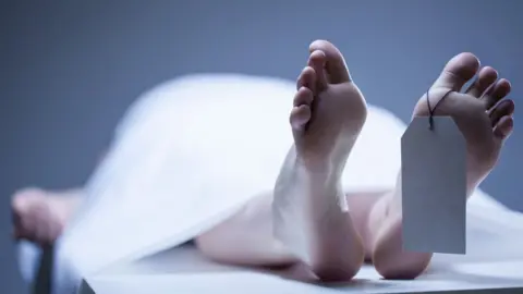 Corpse in mortuary (stock image)