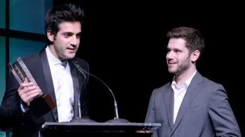 Getty Images HQ Trivia co-founders Rus Yusupov (left) and Colin Kroll (right)