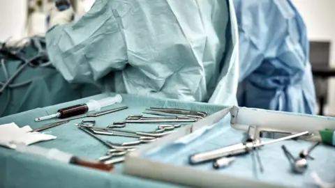 Getty Images Surgical implements in an operating theatre