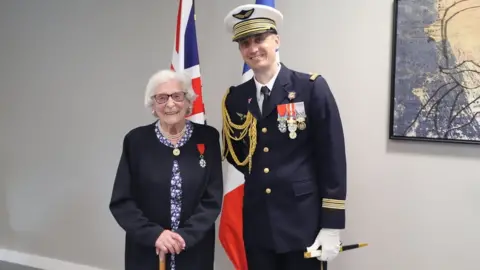 French Embassy Charlotte Webb receiving her Legion d'Honneur