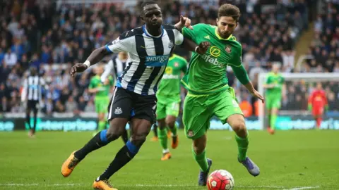 Getty Images Match action from the derby