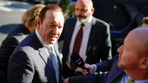 Actor Kevin Spacey arrives to Manhattan Federal Court
