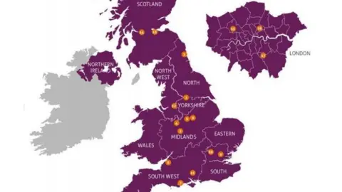 Maternal Mental Health Alliance Map showing MBUs in the UK