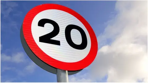 Devon County Council 20mph sign