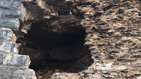 Watchet Coastguard Rescue Team Partial sea defence collapse