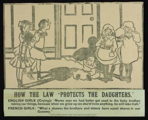 Cambridge University Library How the Law ‘Protects the Daughters’, a protest against sons inheriting the entire estate.