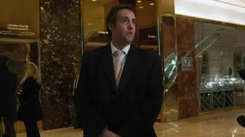 Getty Images Michael Cohen, Donald Trump's personal lawyer, speaks in Trump Tower.