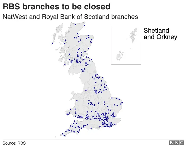 RBS branches to close