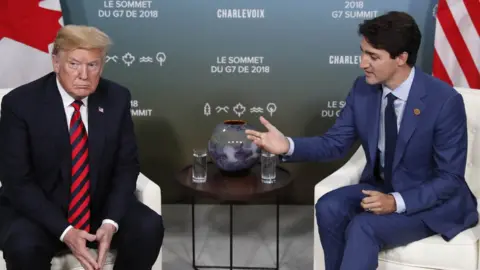 Reuters US President Donald Trump and Canadian PM Justin Trudeau
