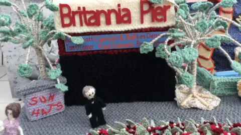 BBC A knitted Britannia Pier, Great Yarmouth