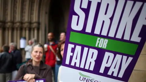 Getty Images Council workers pay