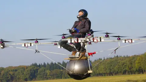 B.KERN Man testing a Volocopter