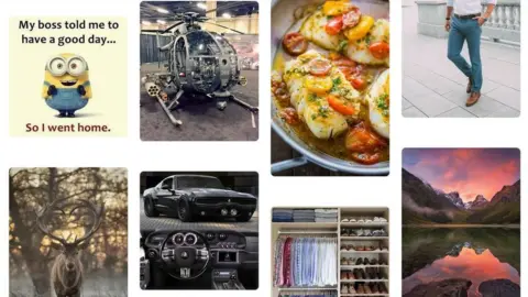 Pinterest Pinterest screenshot showing different photos
