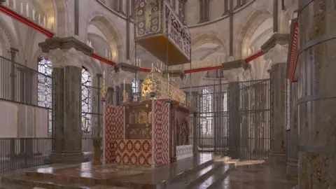 University of York CGI reconstruction of St Thomas Becket's shrine