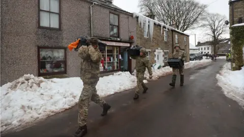 PA Soldiers delivering supplies to parts of Cumbria