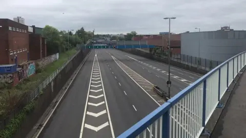 BBC The Aston Expressway, pictured from a bridge overlooking the major route.