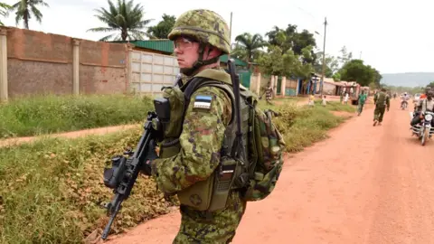 AFP Estonian soldier in CAR, 8 May 14