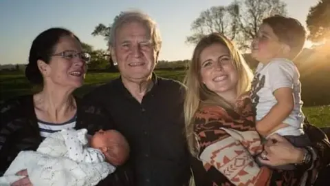Lydia Loader Sally and Chris loader with Lydia's sister Charlie and her eldest son Freddie