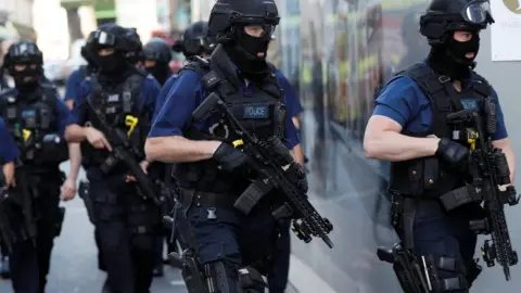 Reuters Armed police deployed following the London Bridge attack