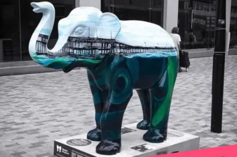 Herd in the City Waterline by Mark Bradford can usually been seen outside Metrobank on Southend's High Street