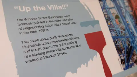 Stacey Barnfield Board explaining the Villa colours