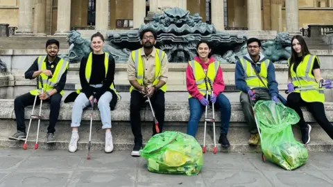 University of Bristol Vivek Gurav with a group of volunteers