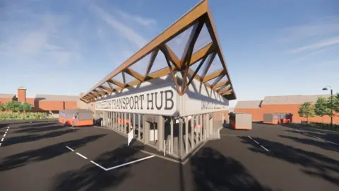 North Tyneside Council Artist's impression of proposed transport hub