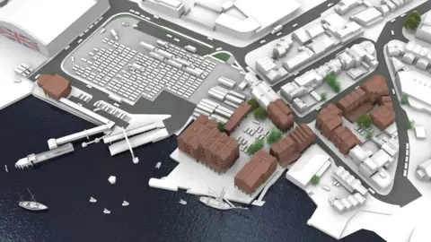 BrightSpace Architects CGI showing the scheme at East Cowes