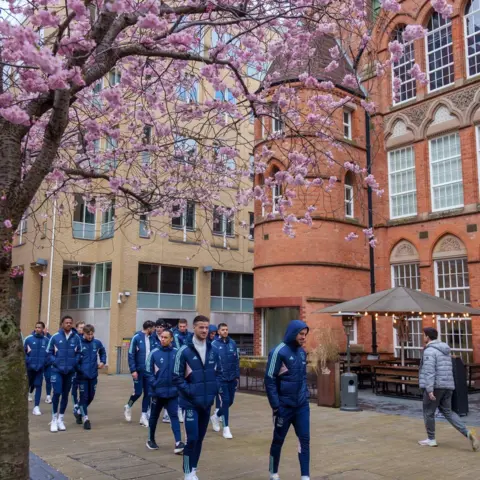 Ajax FC Cherry blossom in Oozells Square