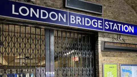 BBC Tube strike disruption sign