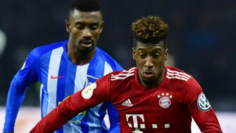 Bayern Munich's Kingley Coman (right)