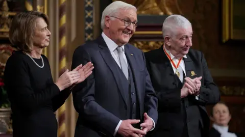 Reuters Frank-Walter Steinmeier referenced the Manchester band in an address in Parliament on Thursday