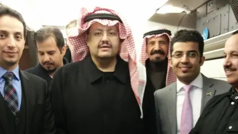 Hugh Miles Prince Sultan bin Turki, pictured centre