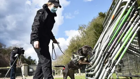 Thames Valley Police  Roxy working ahead of the Duke of Edinburgh's funeral