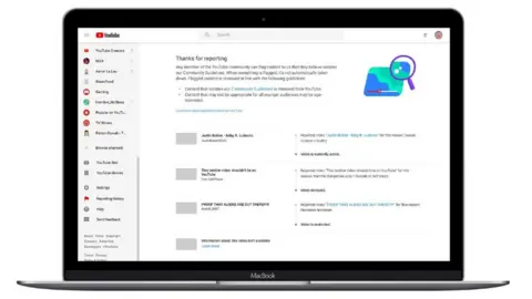 Google YouTube reporting centre