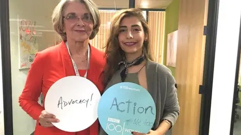 Roya Ramezani Roya (R) with Marilyn Loden