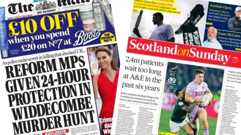 index picture combining the front pages of two newspapers