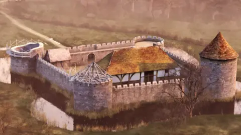 3D model of medieval Gresham Castle