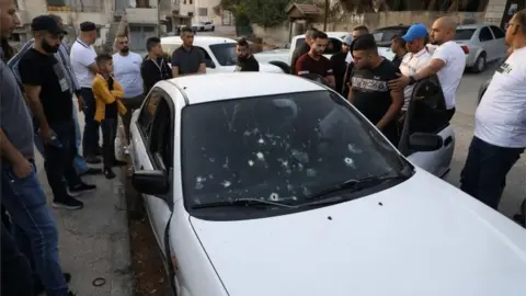 EPA Bullet-riddled car in Jenin (17/06/22)