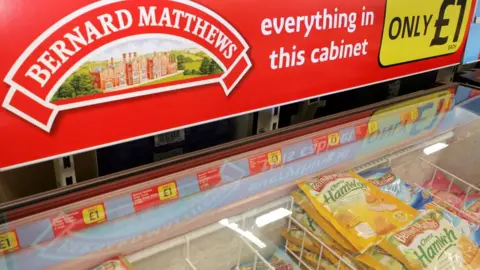 Matt Cardy/Getty Images A freezer with Bernard Matthews products