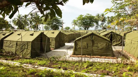 Getty Images Photo from 2012 showing the asylum-seeker processing facility on Manus Island, Papua New Guinea