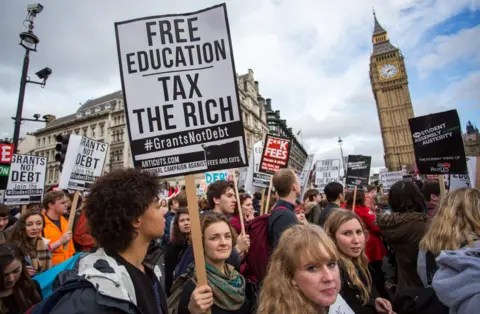 Getty Images Tuition fees protest, London 2015