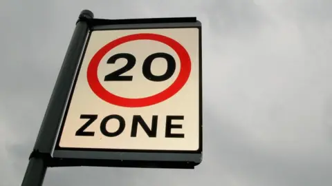 PA Media 20mph sign