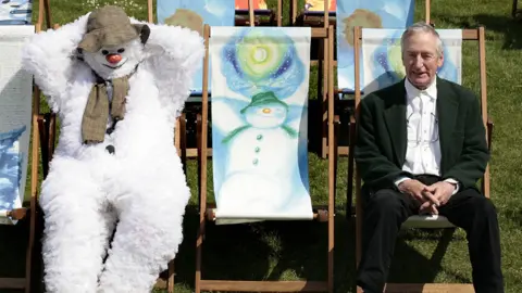 Getty Images Raymond Briggs with 'The Snowman' in 2008