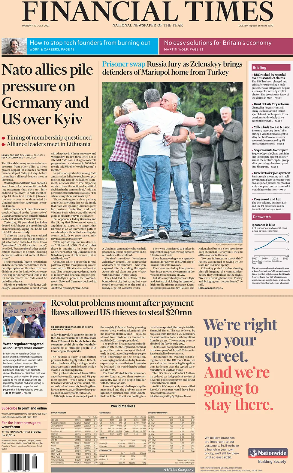 Financial Times front page